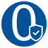 blue icon circle with zero and badge checkmark